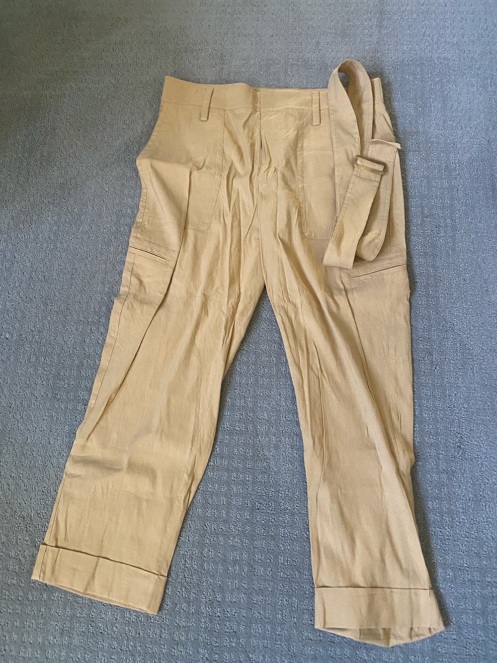 Vince mustard Cropped Cargo Pants with Belt Size L